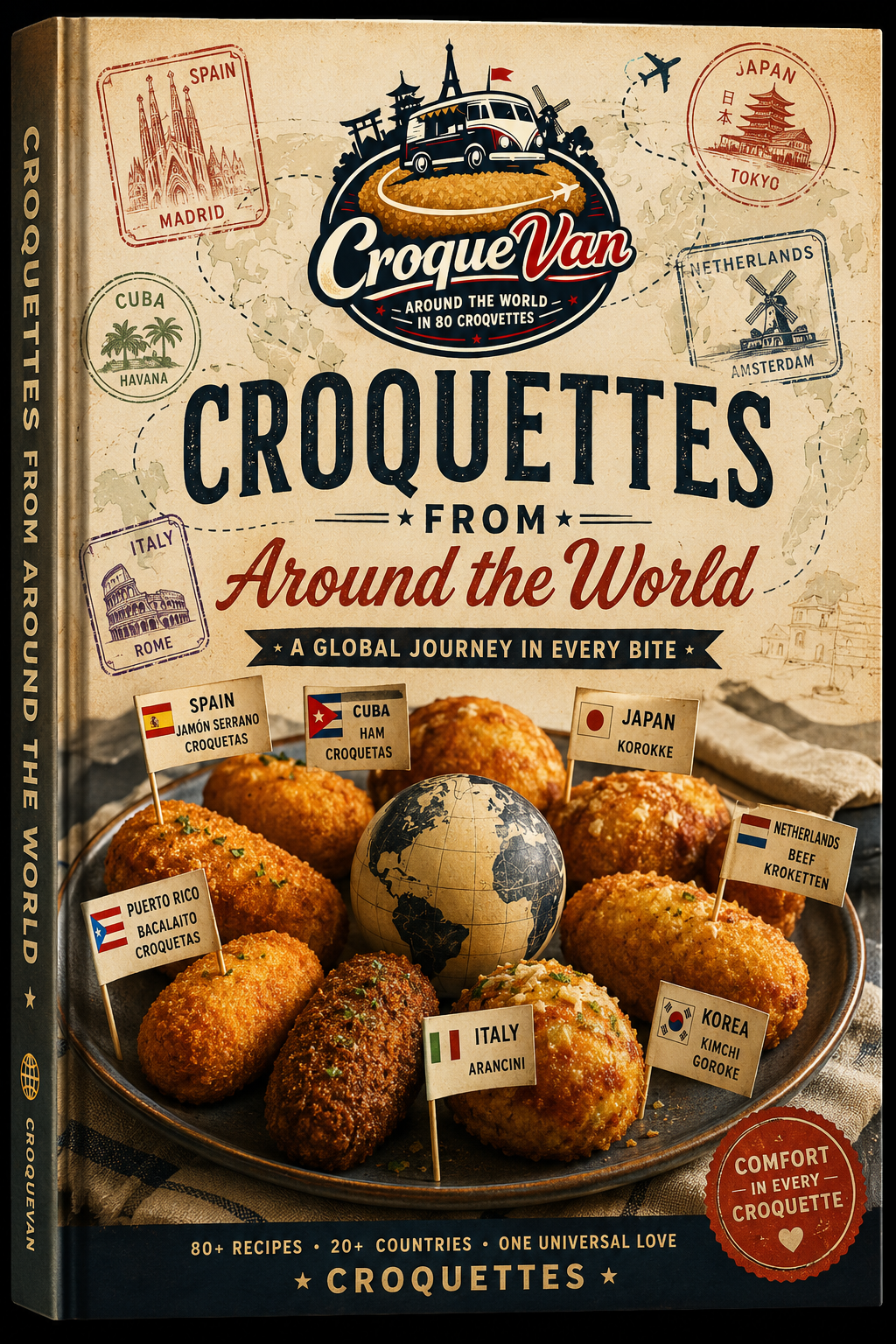 Croquettes From Around the World cookbook cover concept